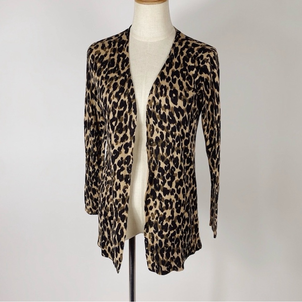 Halogen Leopard Print Lightweight Cardigan – XS (Nordstrom)